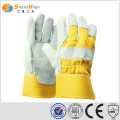 Sunnyhope Cheap price cow split leather safety rigger gloves